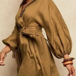 Banana Republic Linen Balloon Sleeve Dress